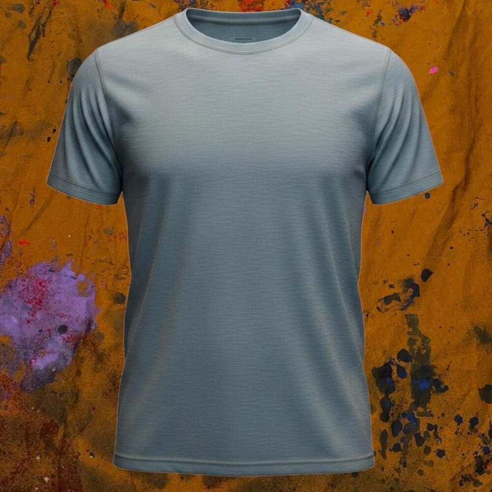 Fall Creek Light Blue Heathered Crewneck T-Shirt